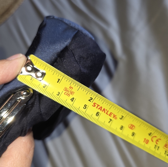 Ellen Vintage Brand Elegant Silk Navy And Black Clutch Bag - Picture 9 of 9